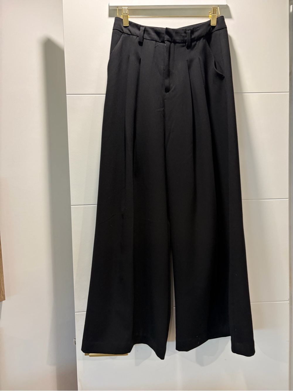 Maeve Black Wide-Leg Dress Pants